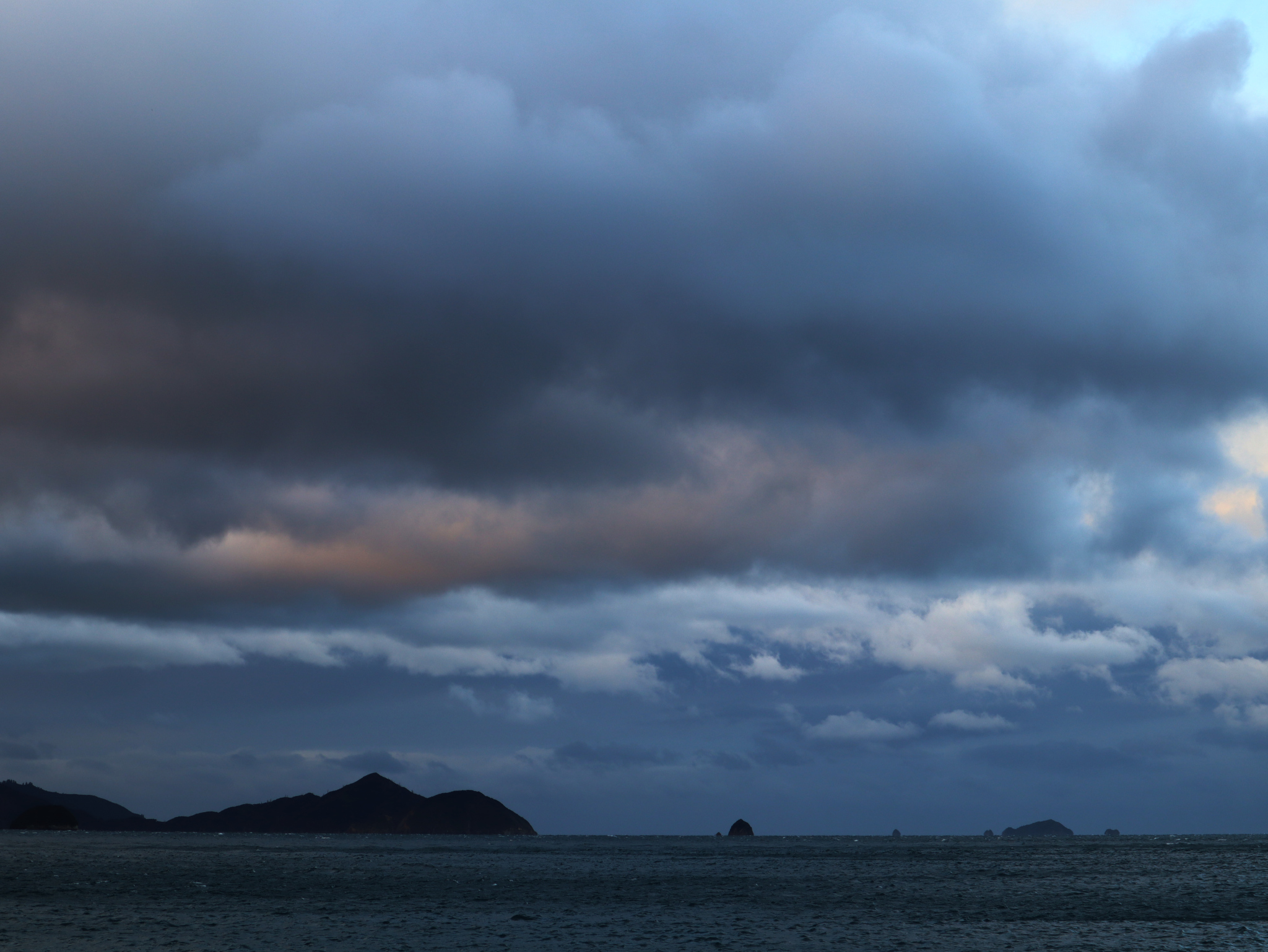 As the weather moved off, the sky had amazing clouds