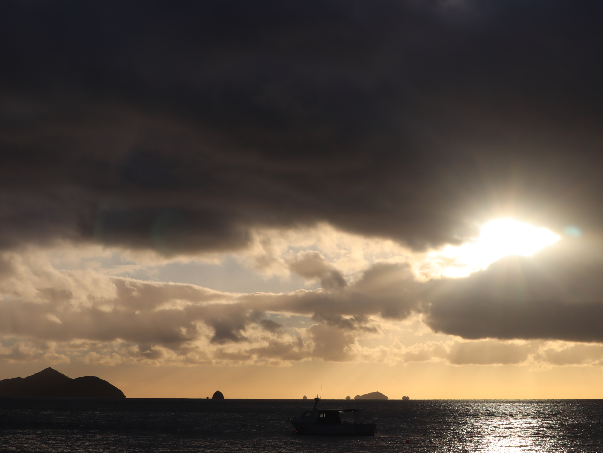 The sunrise looking out across the Cook Straight