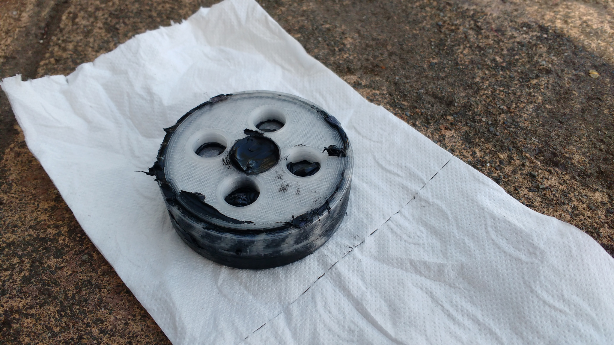 A quick squeeze later and it's full of silicone